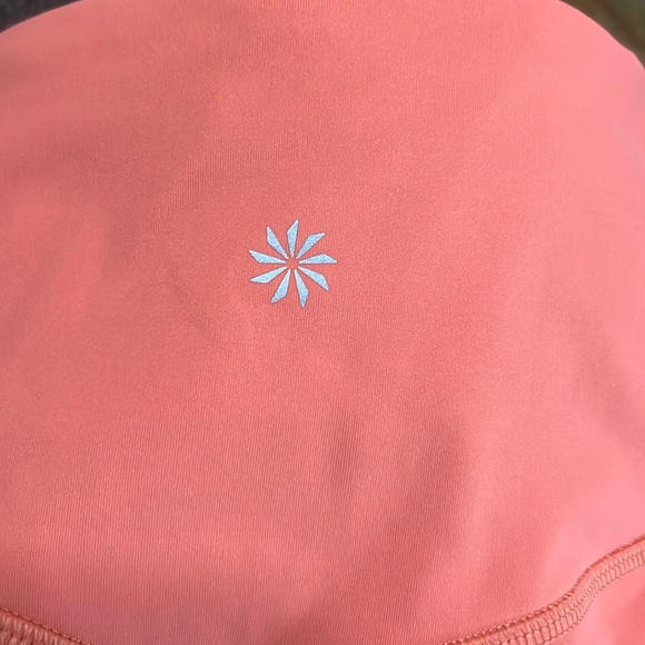 LIKE NEW Athleta Elation Train Logo 7/8 Leggings - M/P - Orange - Picture 4 of 11